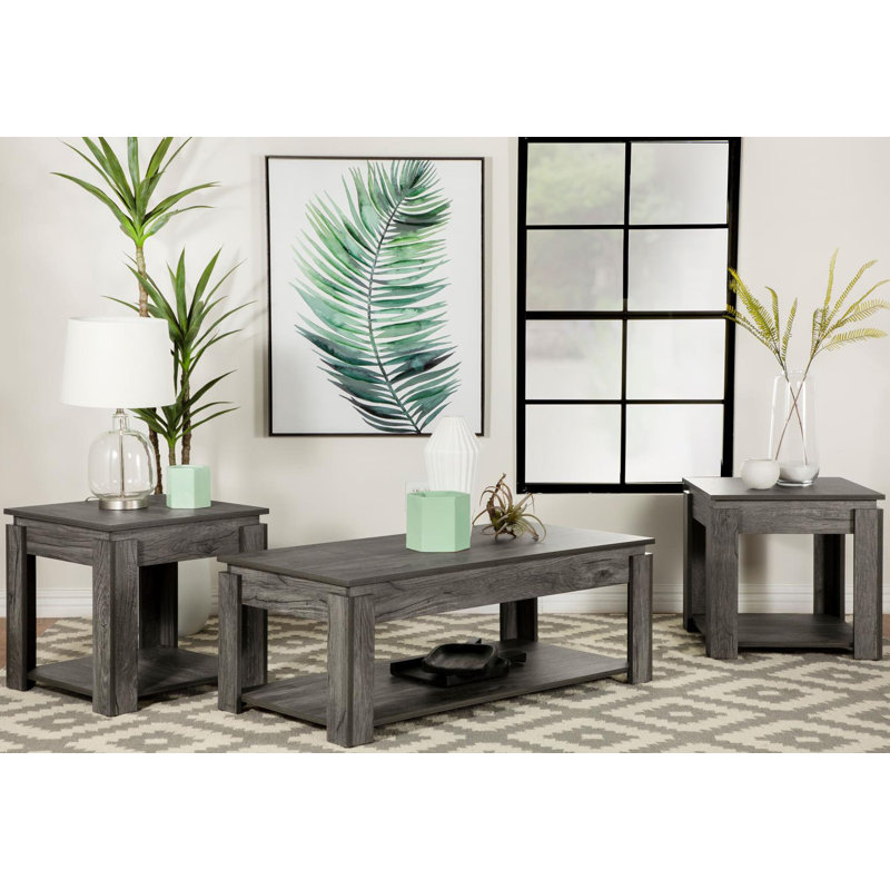 Millwood Pines Audun 3 Piece Living Room Table Set Wayfair